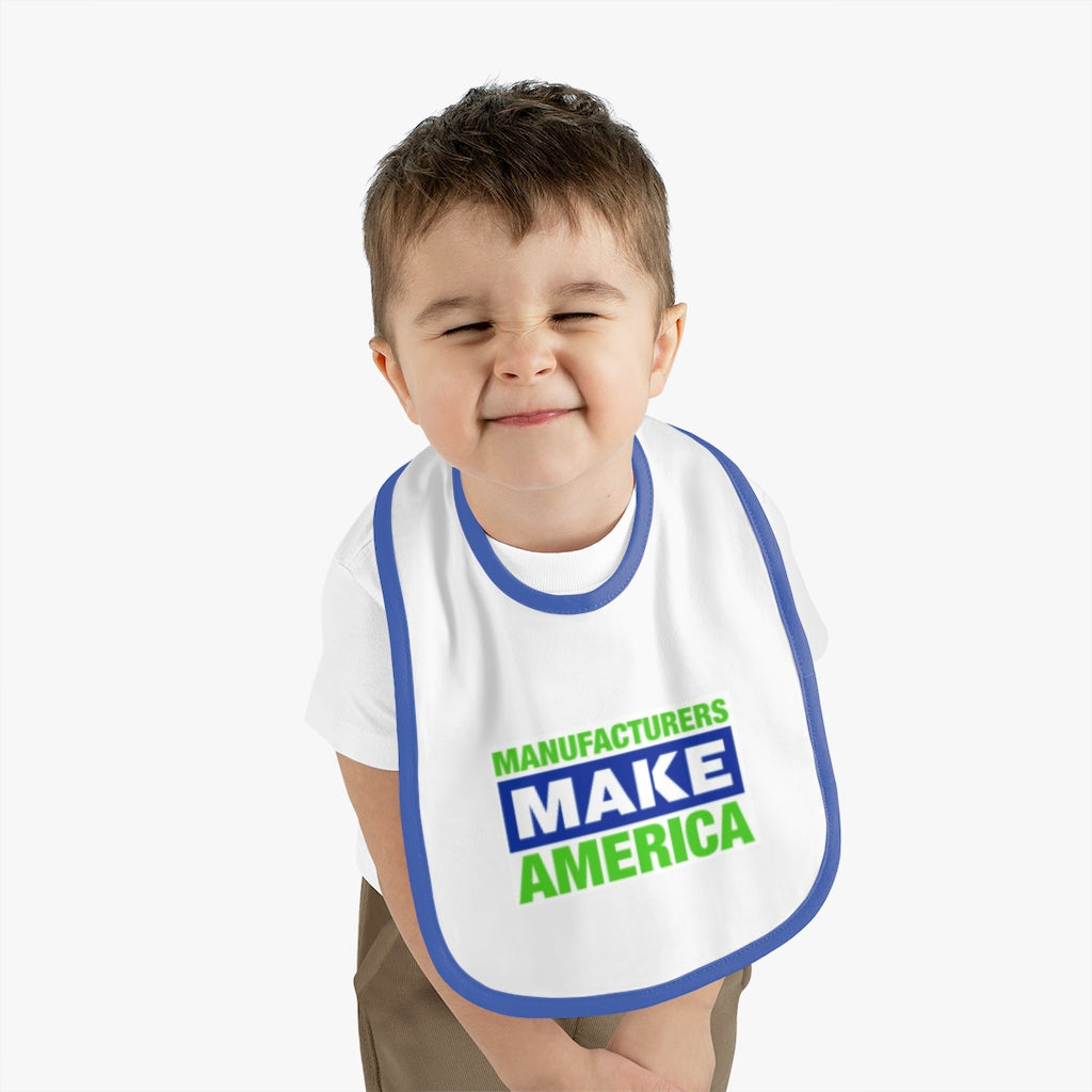 Baby Contrast Trim Jersey Bib