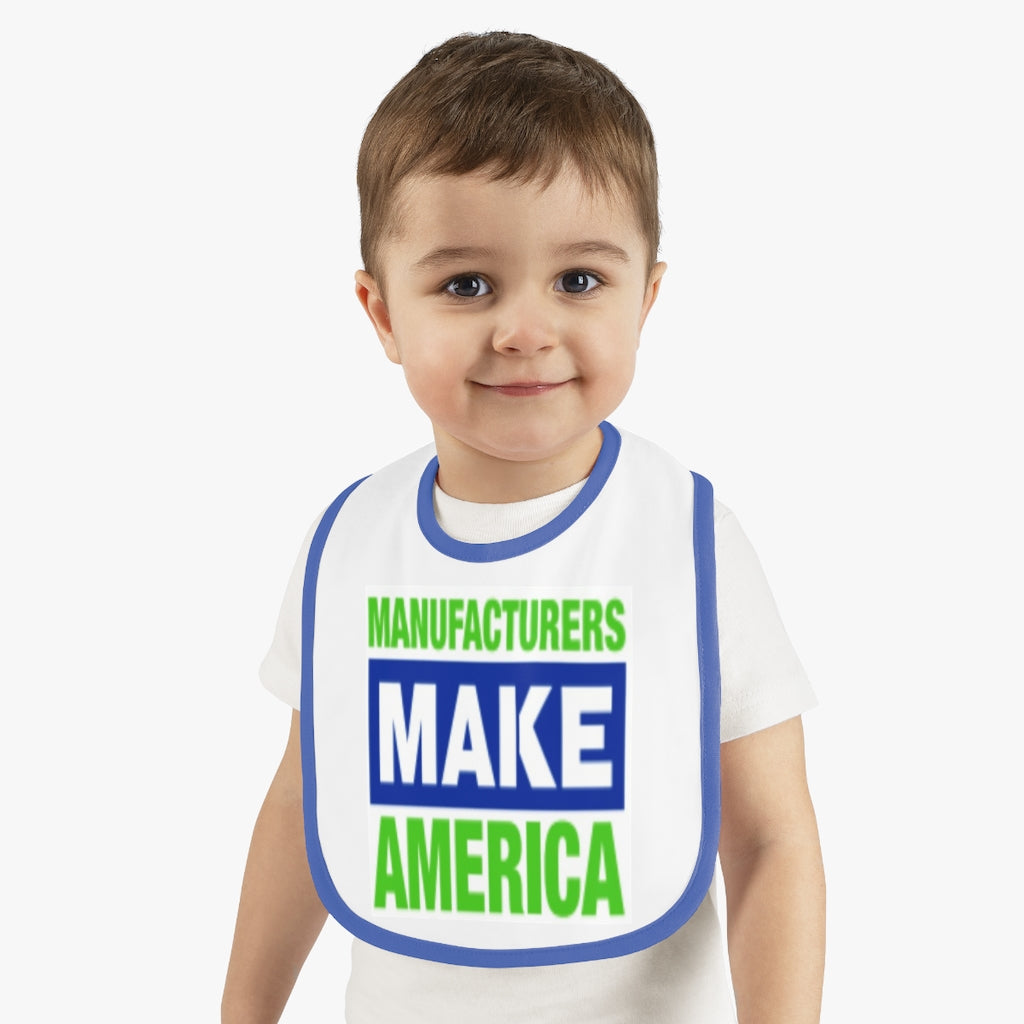 Baby Contrast Trim Jersey Bib