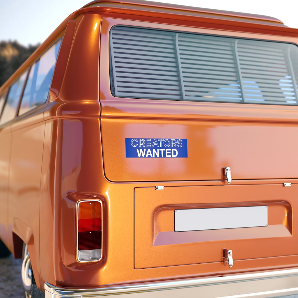 Creators Wanted Bumper Sticker
